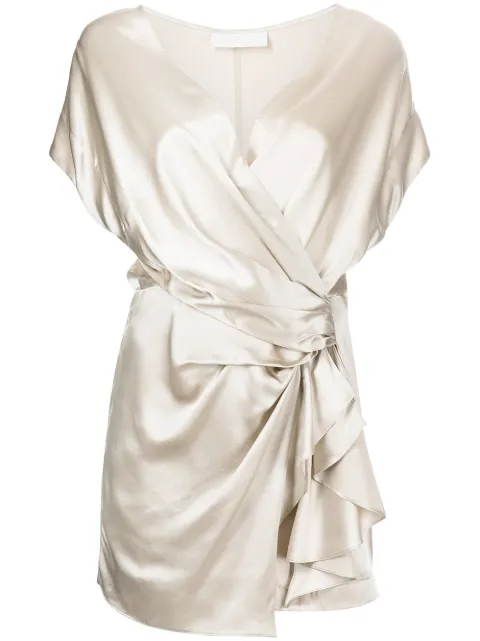 Michelle Mason draped-detail mini dress
