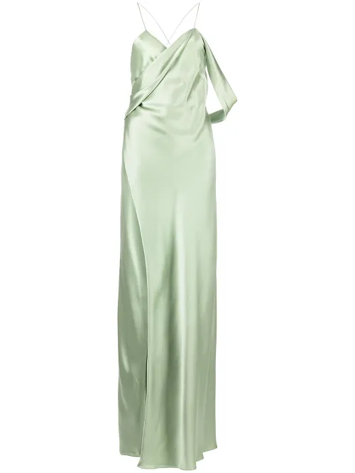 Robe longue sans manches à col bénitier - Michelle Mason - Modalova