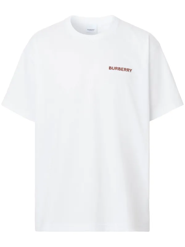 Burberry t shirt store white and red