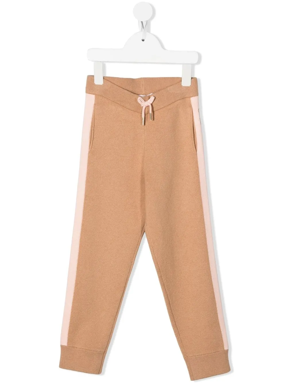 

Chloé Kids side stripe-detail track pants - Neutrals