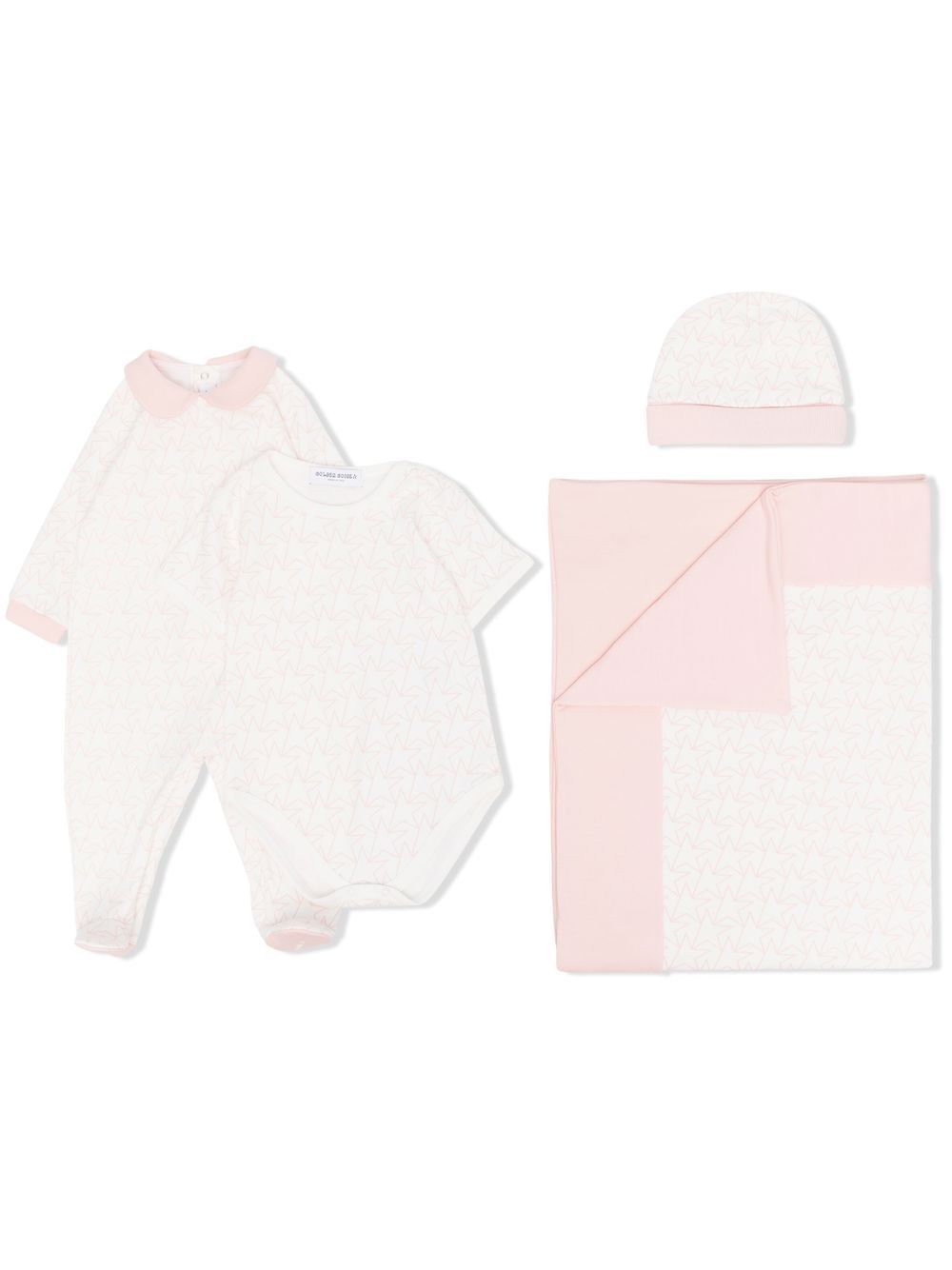 

Golden Goose Kids star-print babygrow set - Pink