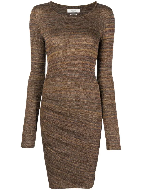 Marant Étoile Jyoti Knitted Midi Dress in Brown