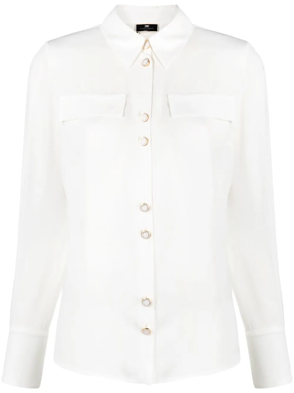 

Elisabetta Franchi chest-pocket button-up shirt - White