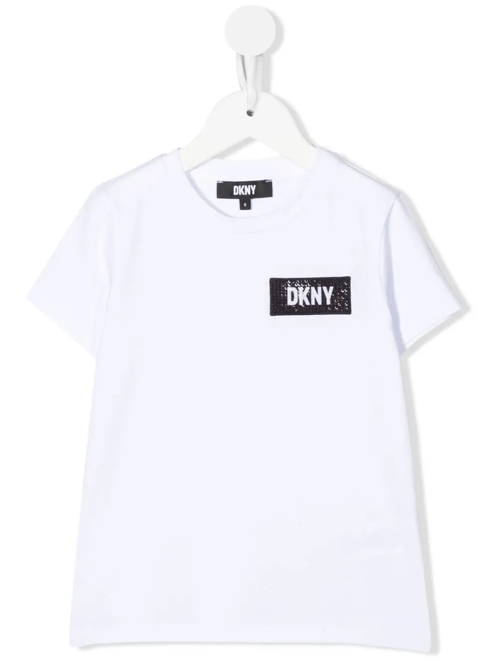 

Dkny Kids playera con parche del logo - Blanco