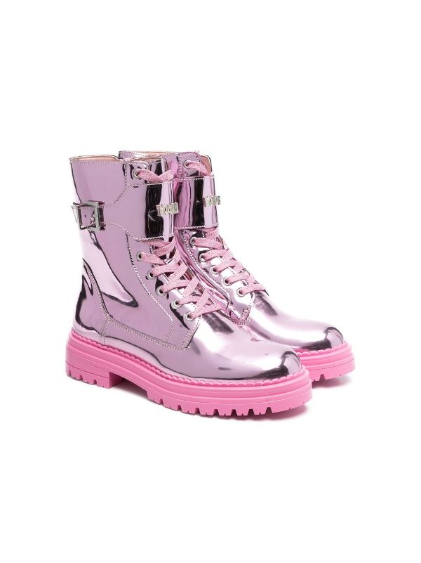 karl lagerfeld metallic boots