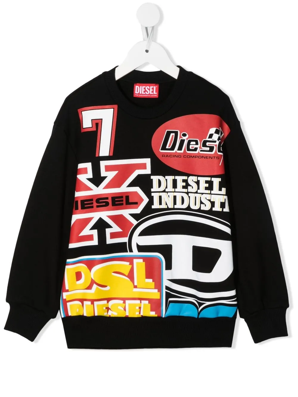 

Diesel Kids sudadera Spebs Over con estampado gráfico - Negro