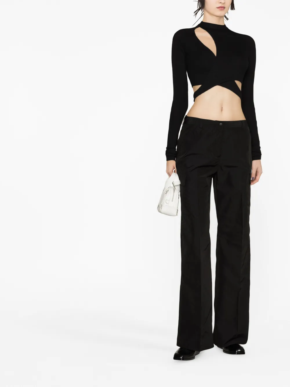 Shop Our Legacy Wide-leg Cargo Trousers In Schwarz