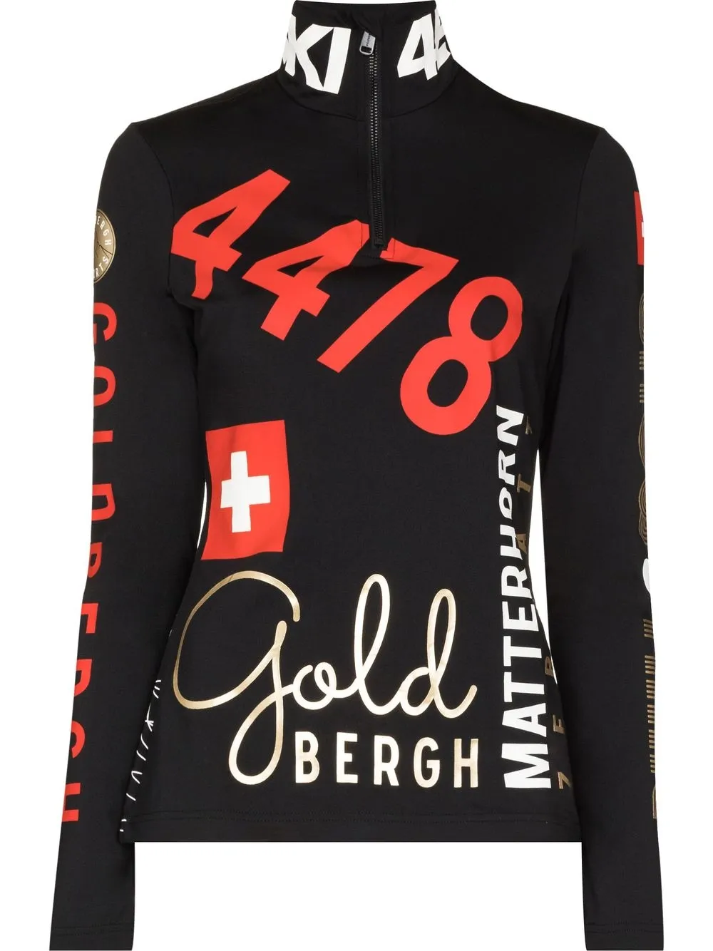 

Goldbergh Wallis graphic-print base layer - Black