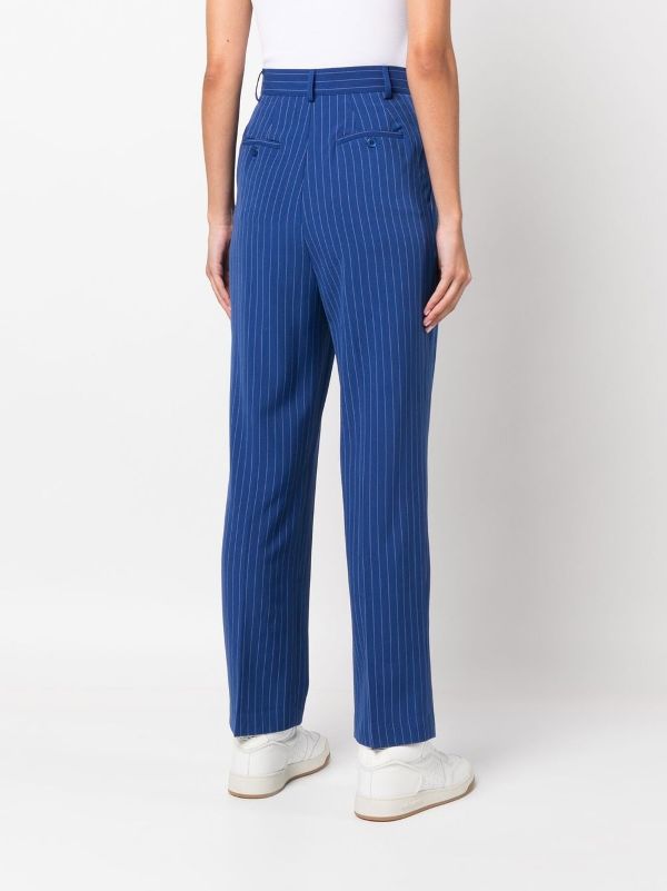 White and blue hot sale pinstripe pants