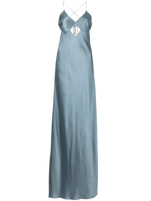 Michelle Mason cut-out detail silk gown