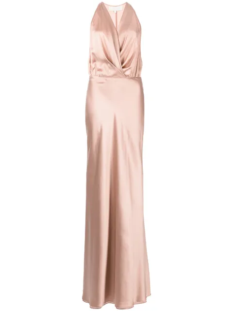 Michelle Mason draped halterneck dress