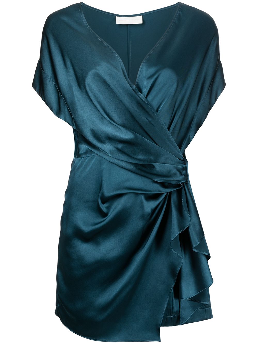 Michelle Mason draped-detail Mini Dress - Farfetch