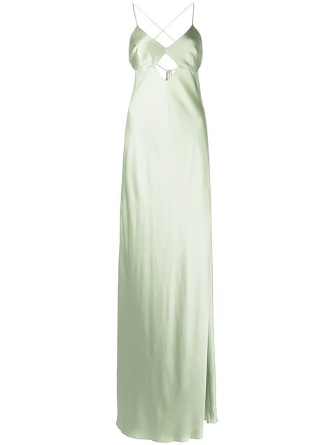 Michelle Mason cut-out detail silk gown
