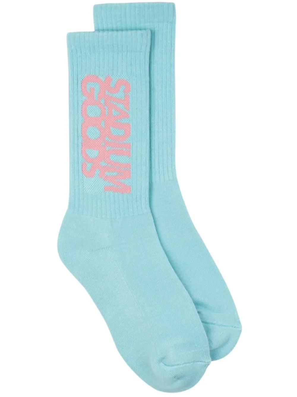 ribbed logo "Lake Blue" socks