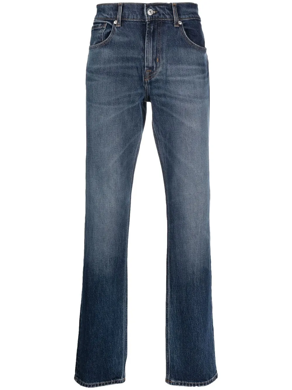 

7 For All Mankind jeans rectos con efecto lavado - Azul