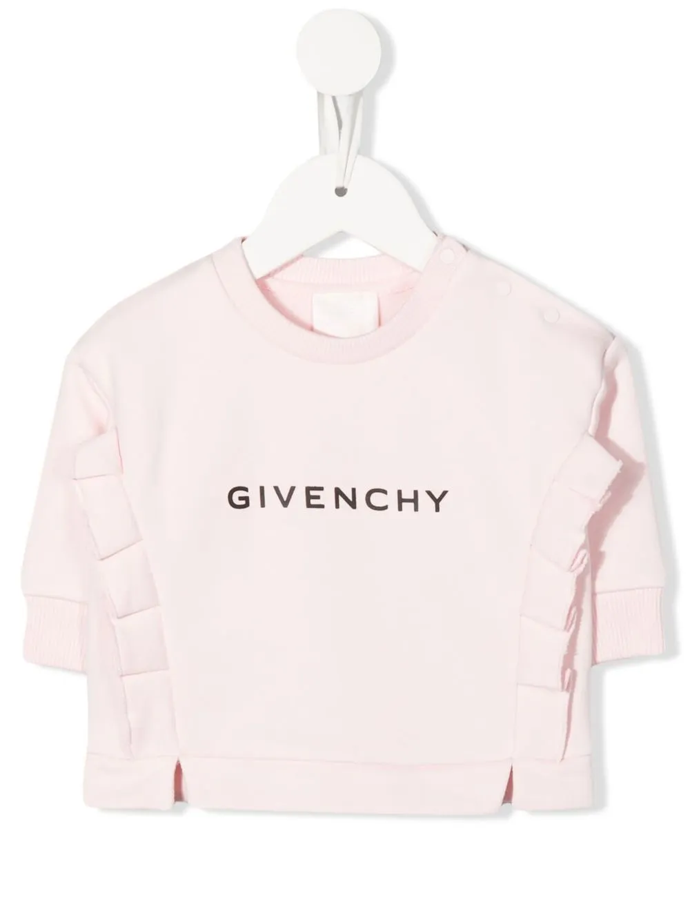 

Givenchy Kids sudadera con logo y volantes - Rosado