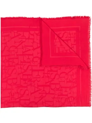 Rosso Farfetch Accessori Sciarpe Sciarpa con bordi sfrangiati 