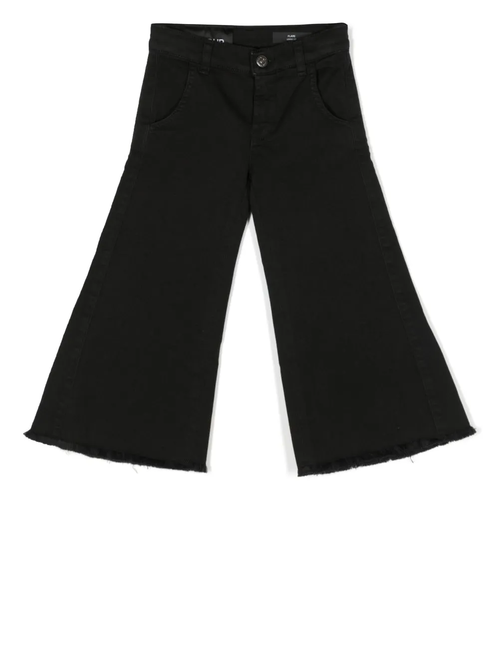 

DONDUP KIDS logo-patch wide jeans - Black