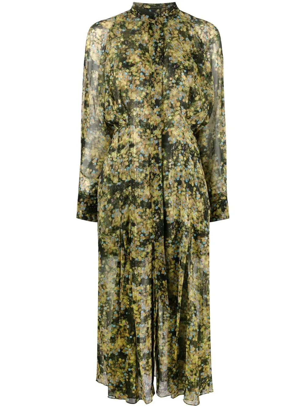 

Victoria Beckham vestido camisero con estampado floral - Verde