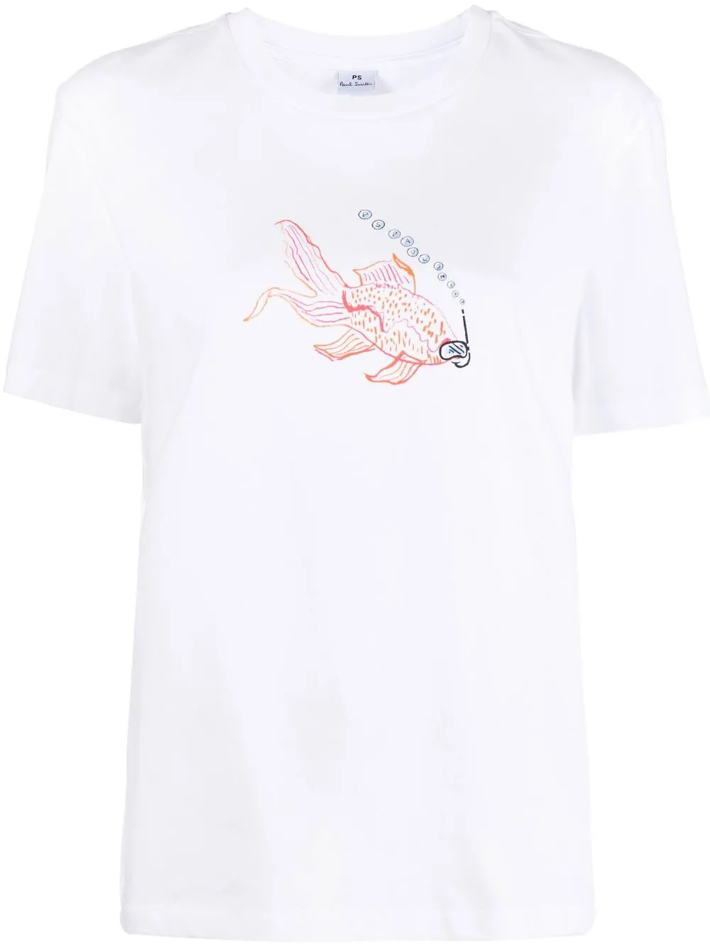 

PS Paul Smith playera con estampado Scuba Fish - Blanco