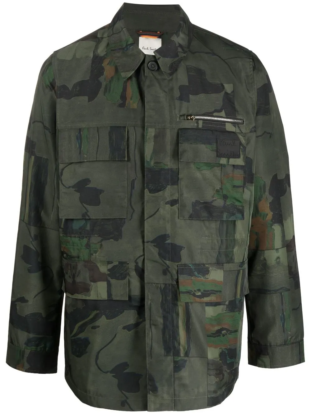 

Paul Smith chamarra con estampado militar - Verde