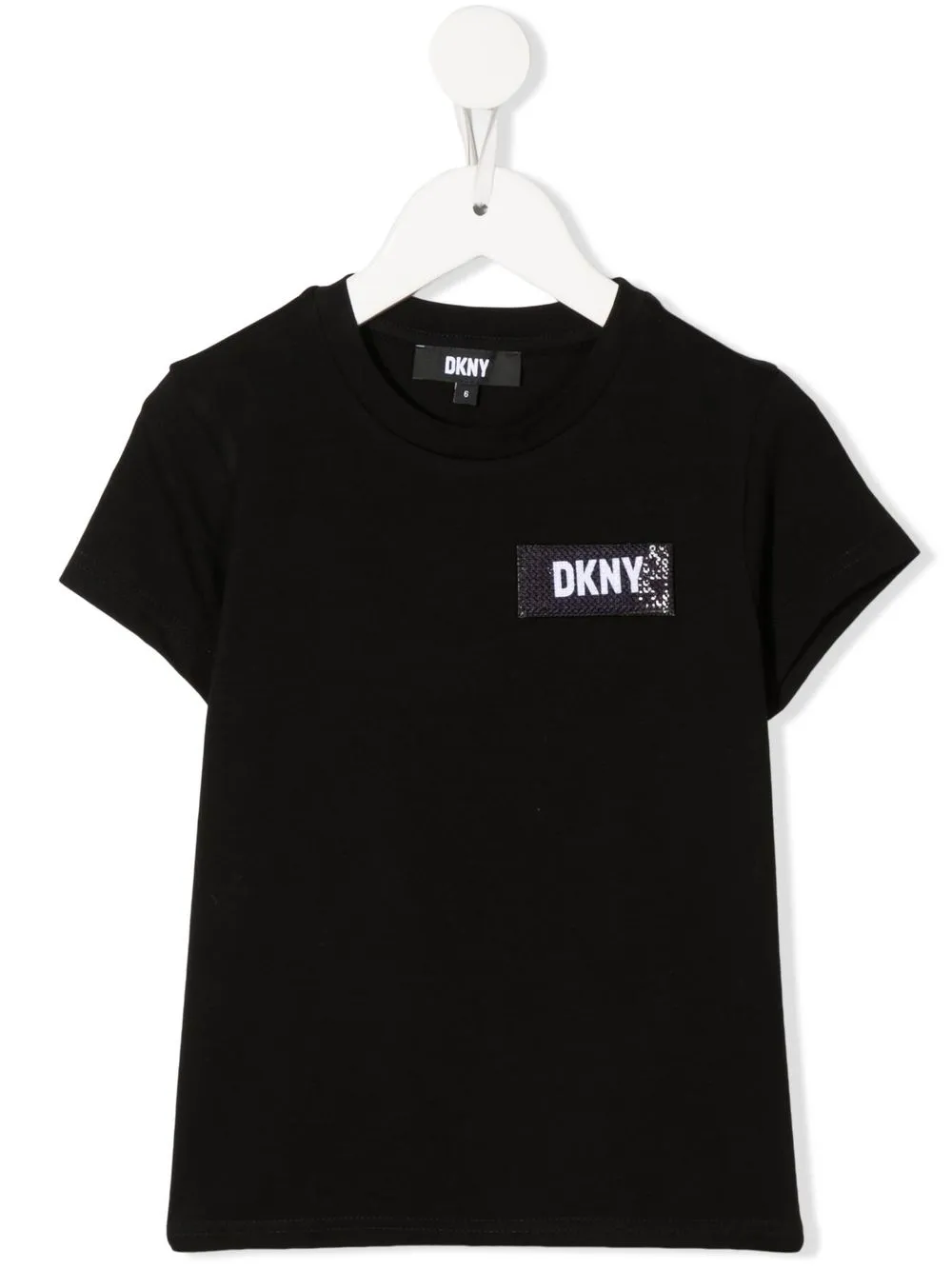 

Dkny Kids playera con logo estampado en el pecho - Negro