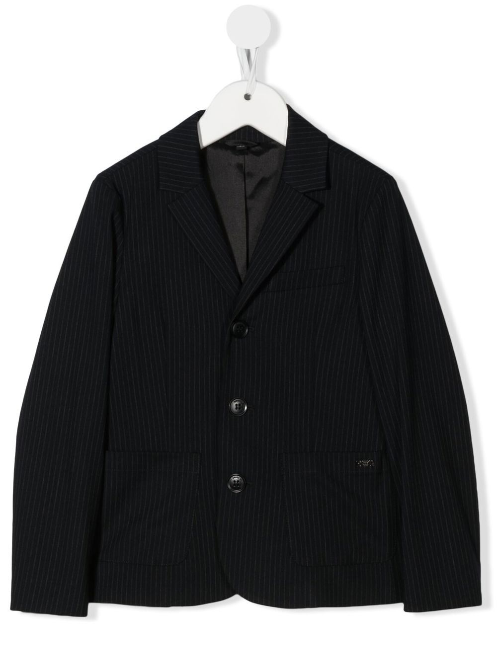 Emporio Armani Kids pinstripe single-breasted blazer - Blue