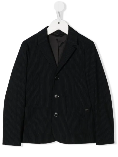 Emporio Armani Kids pinstripe single-breasted blazer