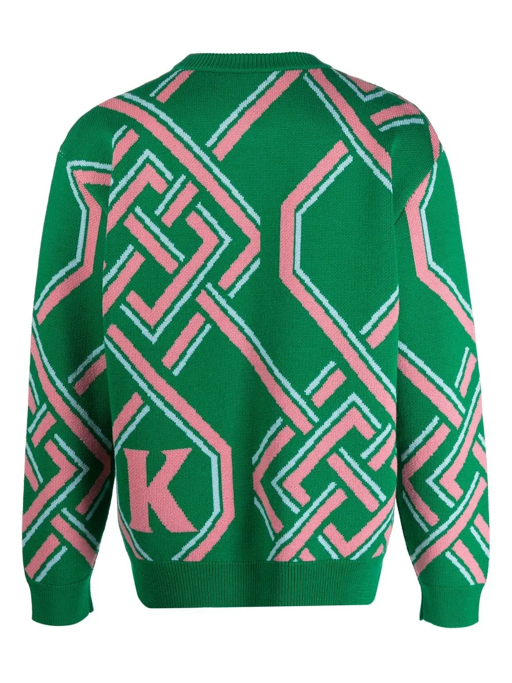 Koché Trui met intarsia logo - Groen