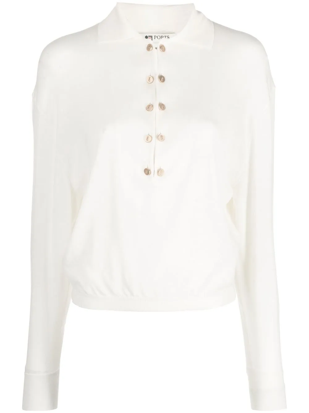 

Ports 1961 decorative-button flat-collar jumper - Neutrals