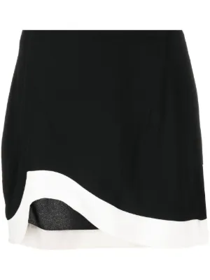 Farfetch Donna Abbigliamento Gonne Gonne asimmetriche Nero Gonna Arricci asimmetrica 