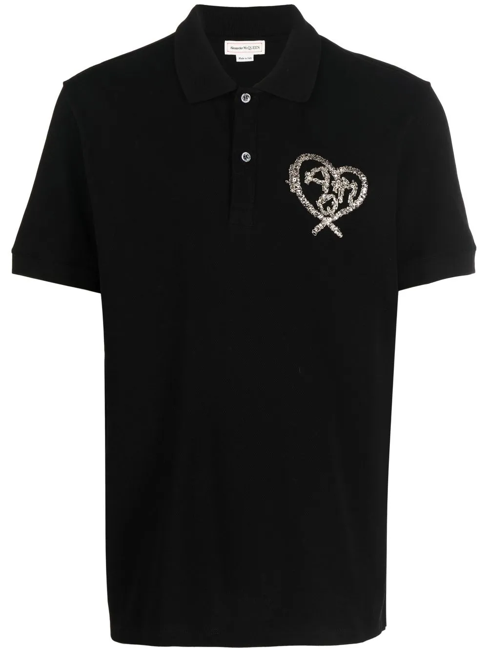 

Alexander McQueen camisa con corazón bordado - Negro