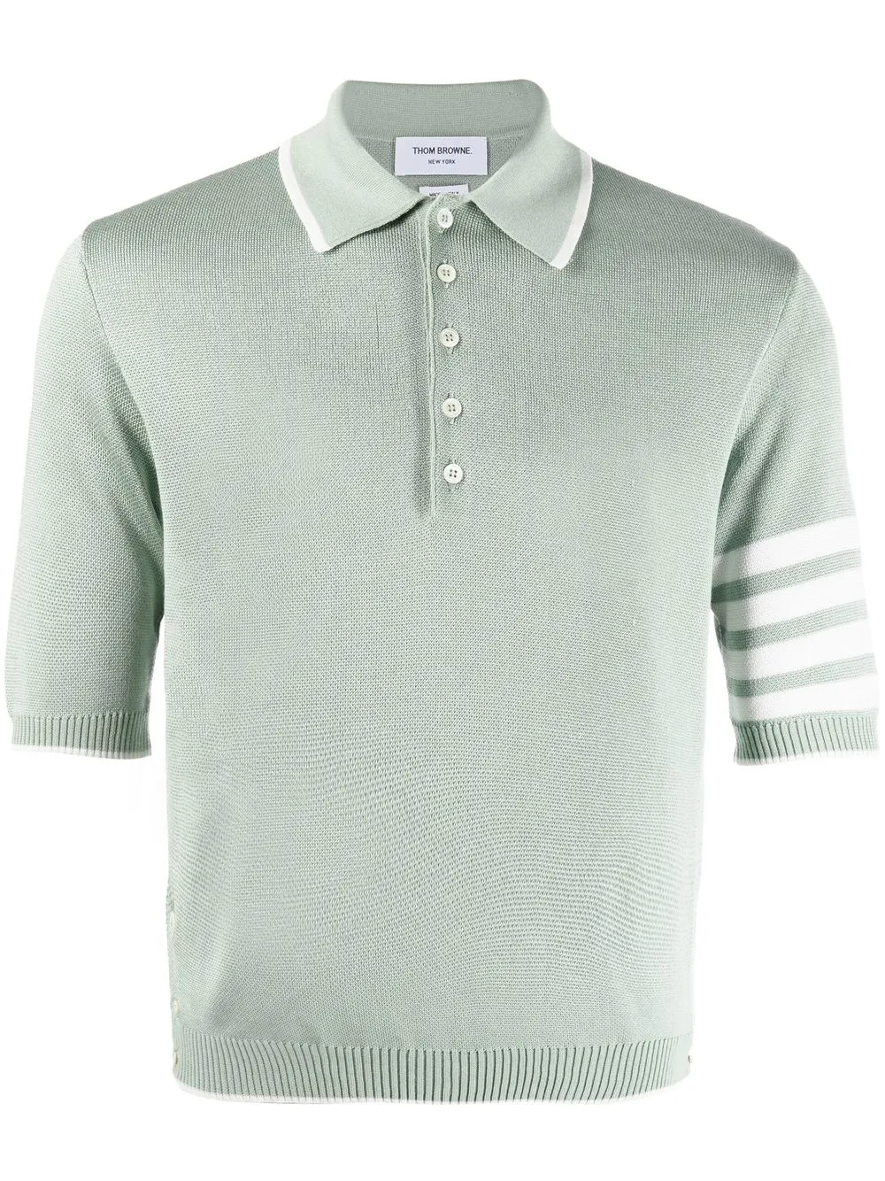 

Thom Browne playera tipo polo con motivo 4-Bar - Verde