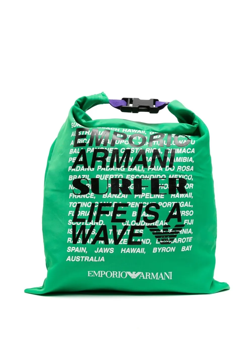 

Emporio Armani logo-print wash bag - Green