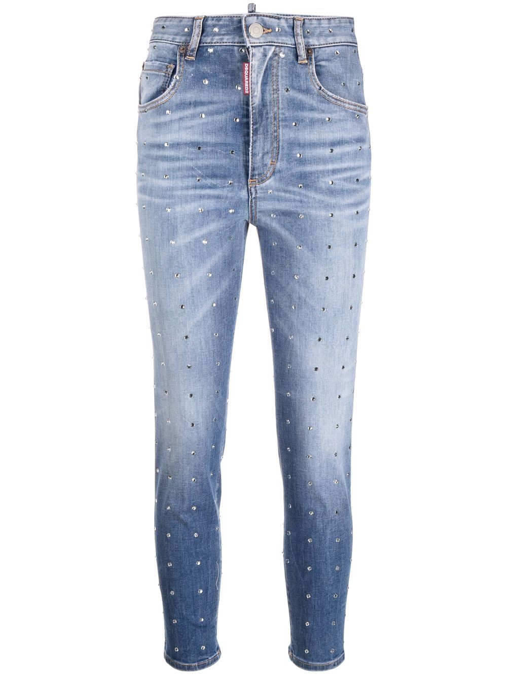 

Dsquared2 jeans capri con detalles de cristales - Azul