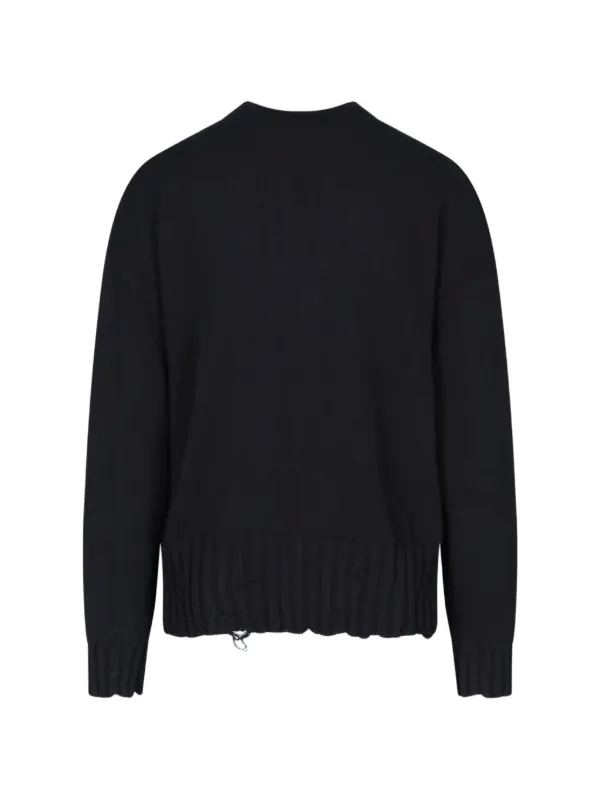Marni Twisted crew-neck Jumper | Black | FARFETCH
