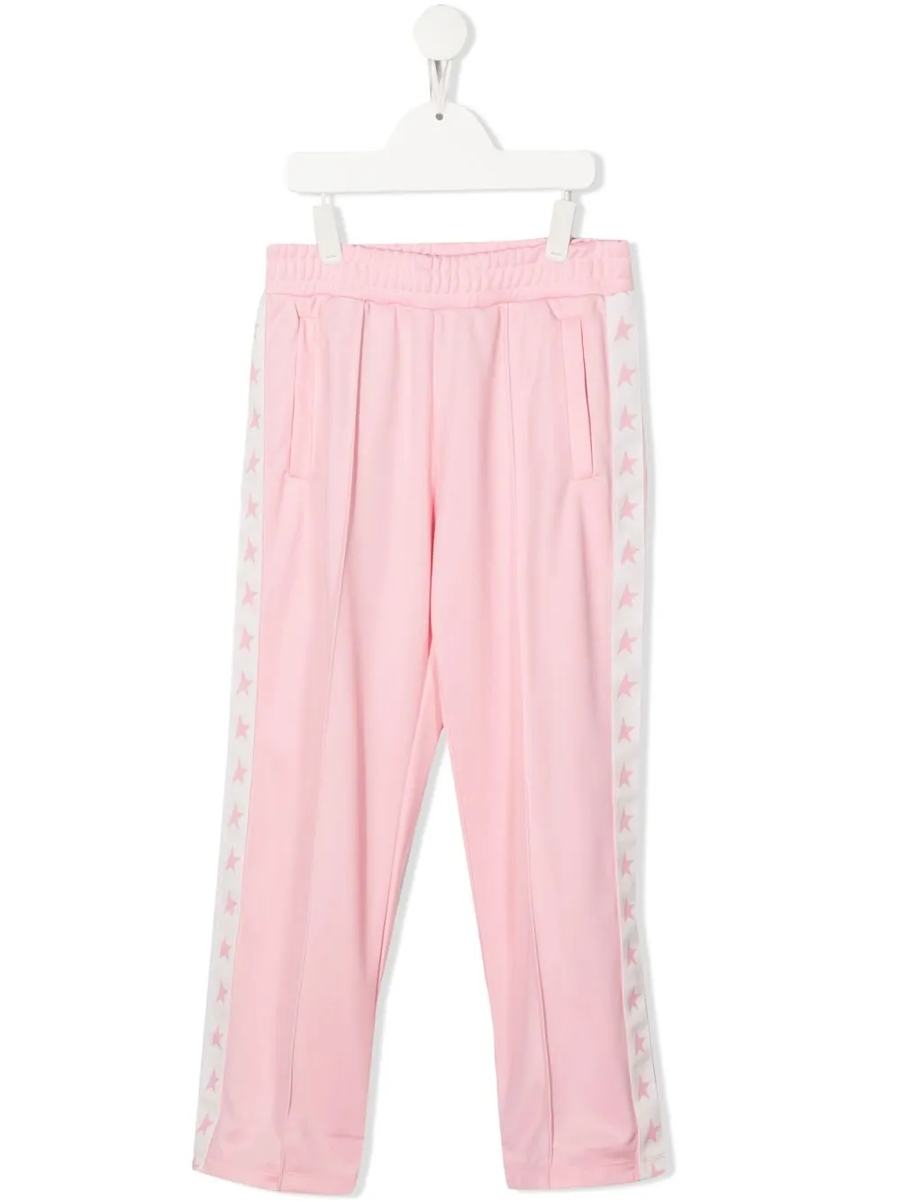 

Golden Goose Kids pants con franjas laterales - Rosado