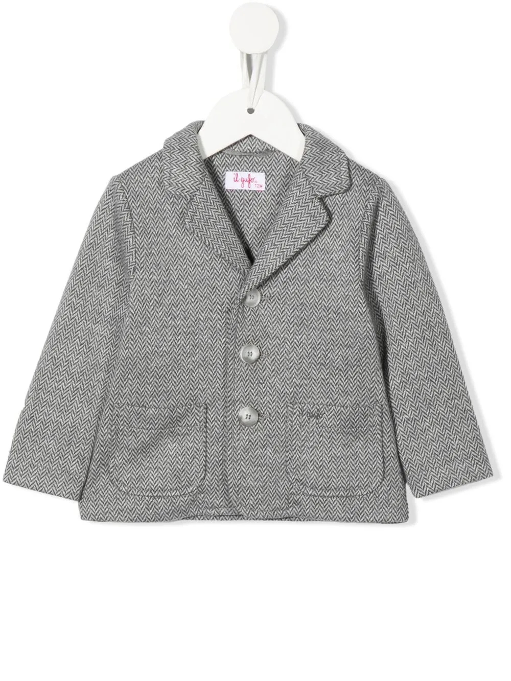 

Il Gufo blazer con motivo de espiga y botones - Gris