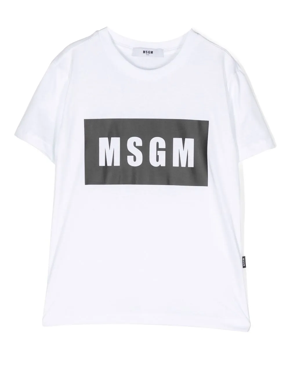 

MSGM Kids playera con logo estampado - Blanco