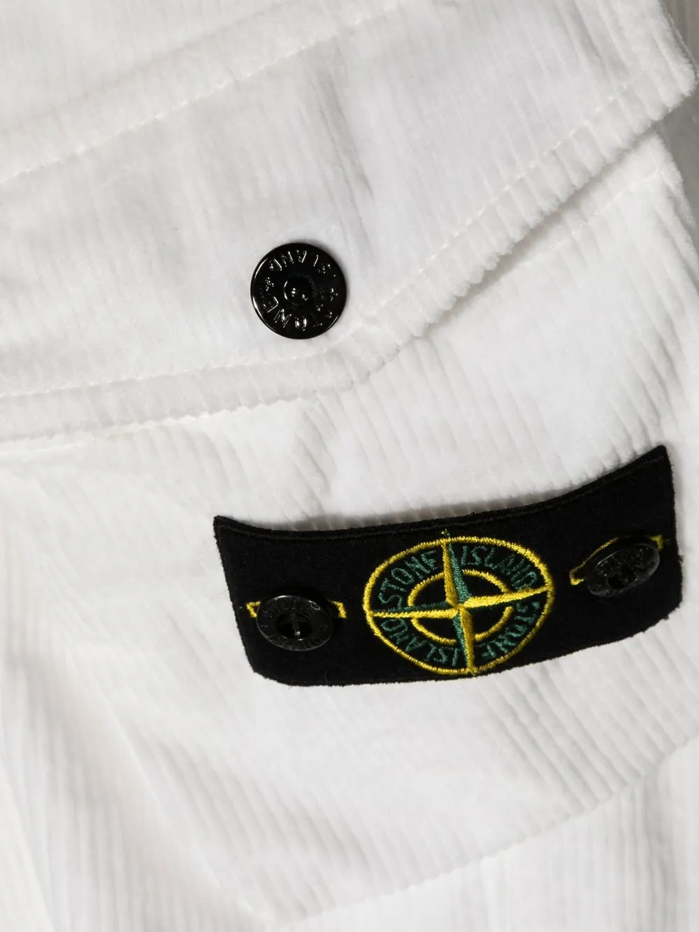  Stone Island Junior Cordhose Mit Geradem Schnitt   Weiß 