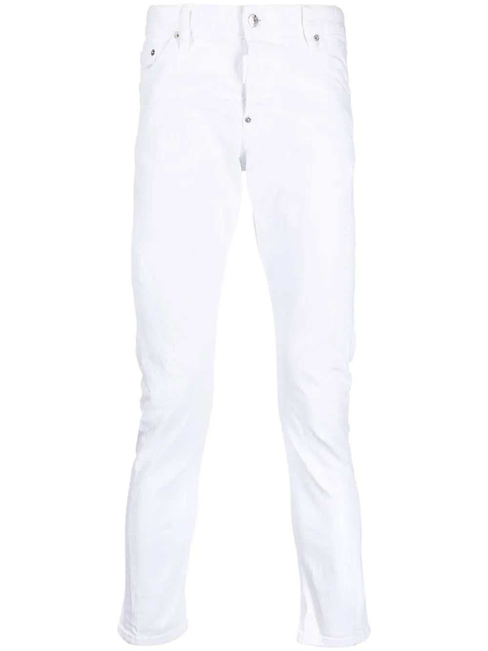 

Dsquared2 skinny jeans con acabado envejecido - Blanco