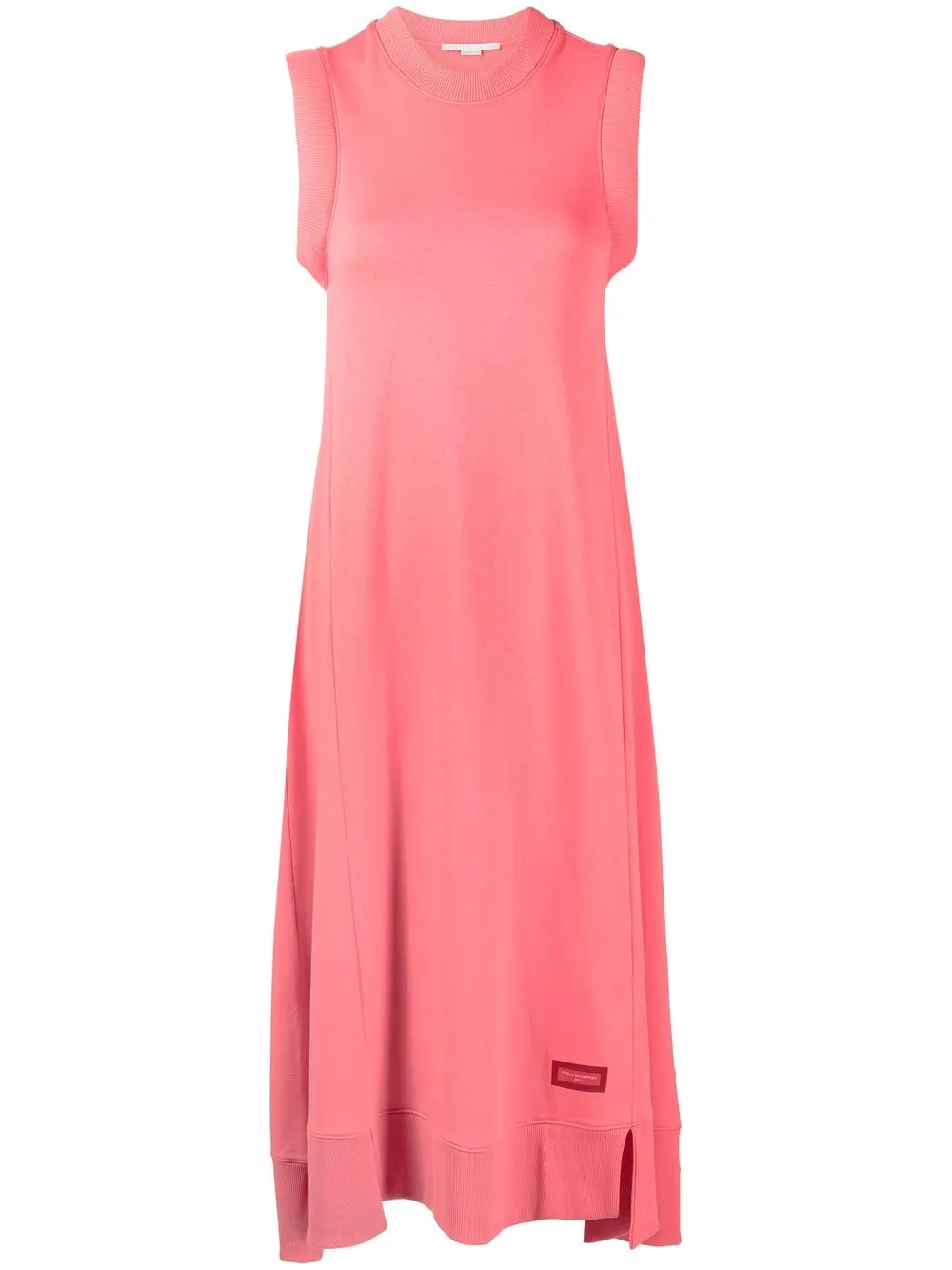 

Stella McCartney vestido con parche del logo - Rosado