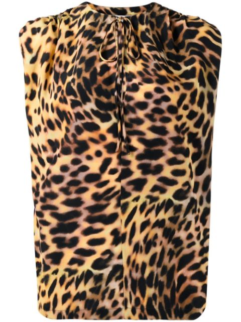 Stella McCartney leopard-print silk blouse Women