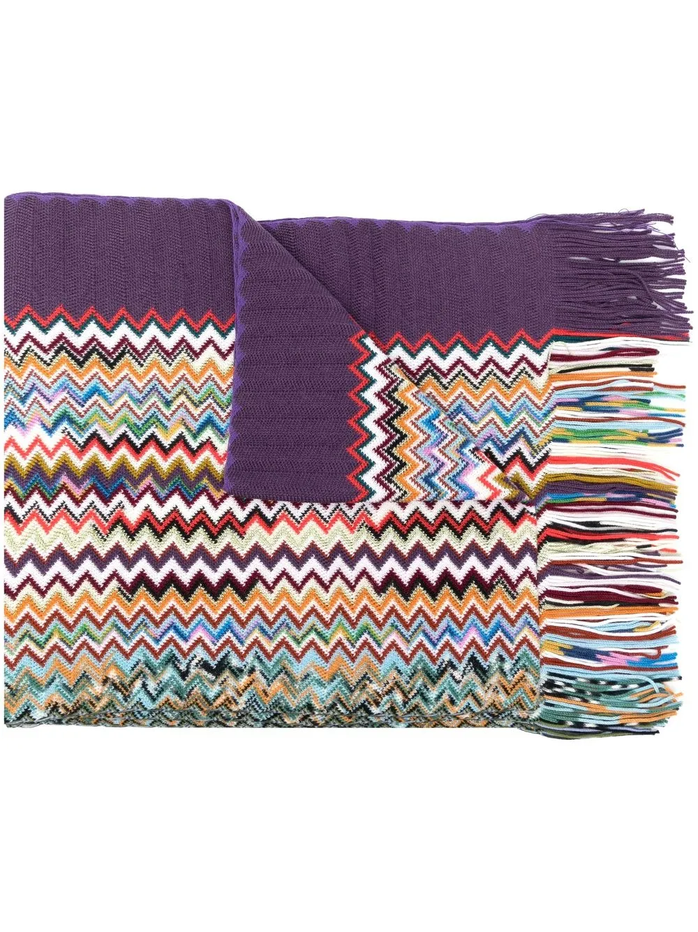 

Missoni zig-zag embroidered scarf - Purple