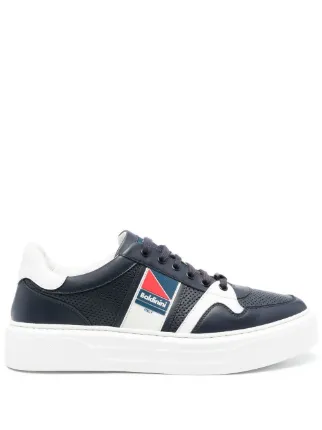 Baldinini Side logo print low top Sneakers Blue FARFETCH CA