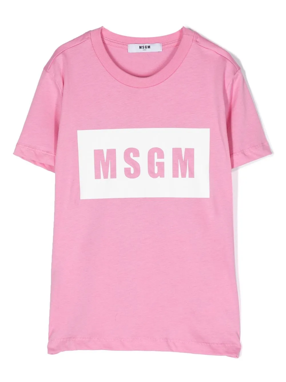 

MSGM Kids playera con logo estampado - Rosado