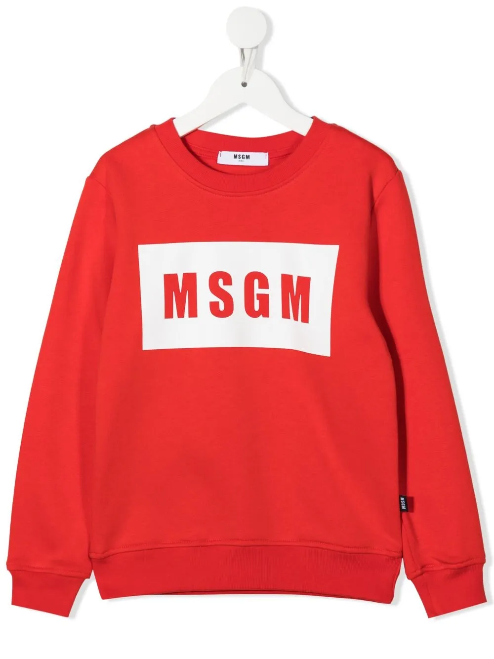 

MSGM Kids sudadera con logo estampado - Rojo