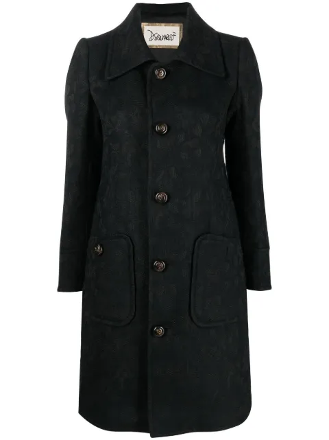 DSQUARED2 floral pattern single-breasted coat