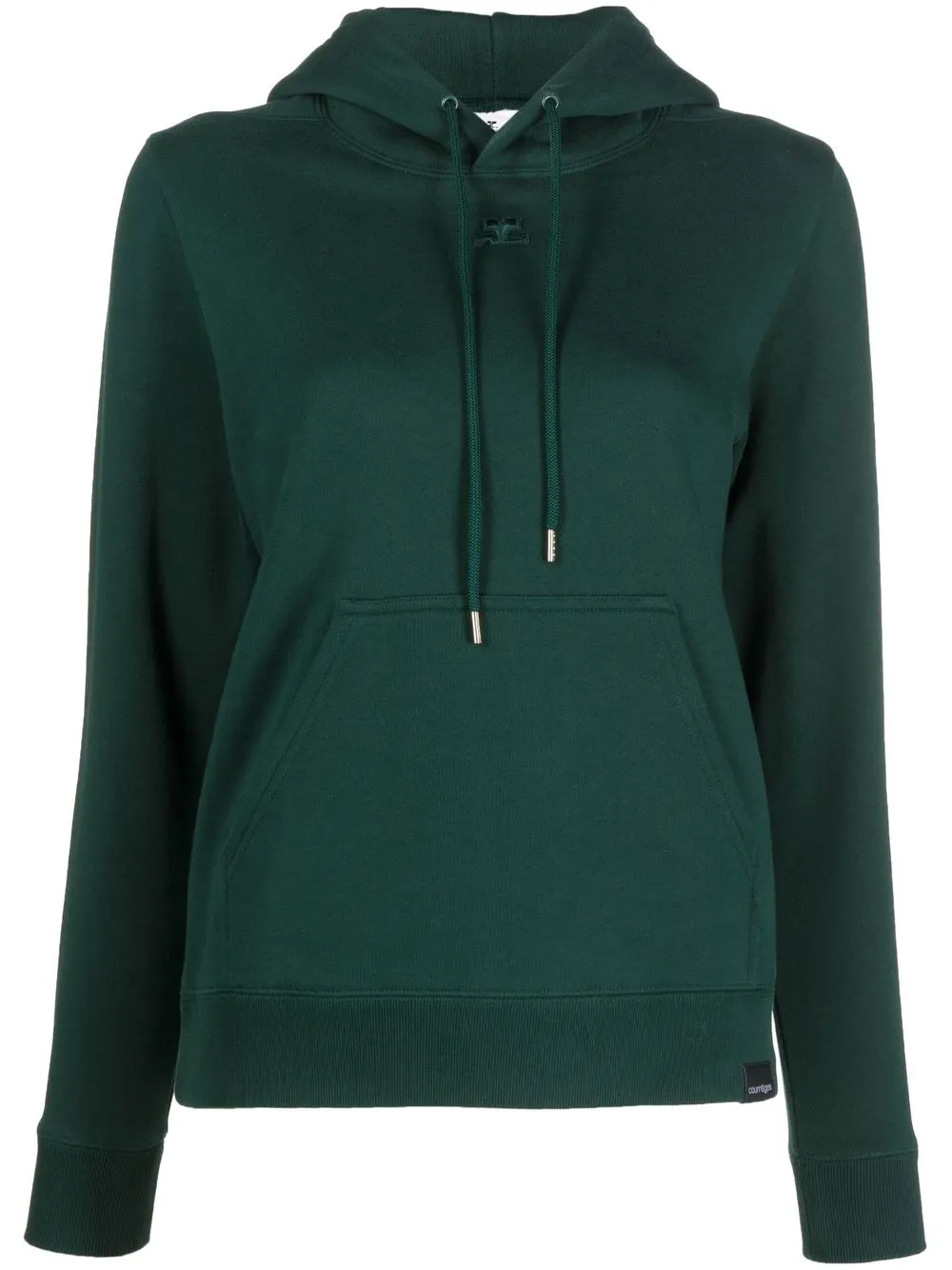 

Courrèges embroidered logo hoodie - Green