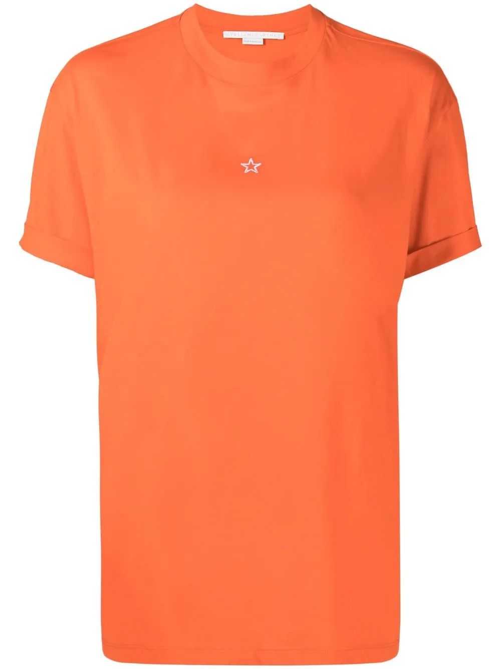 

Stella McCartney playera con estrella bordada - Naranja